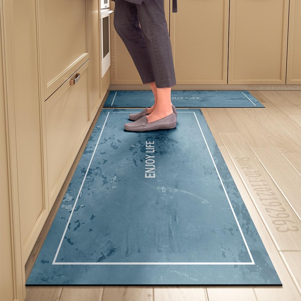 Non-slip Crystal Velvet Kitchen Mat Super Absorbent Long Carpets for Bedroom Bathroom Entrance Door Floor Mats
