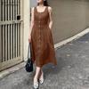 Women Summer Casual U-Neck Loose Sleeveless Dress