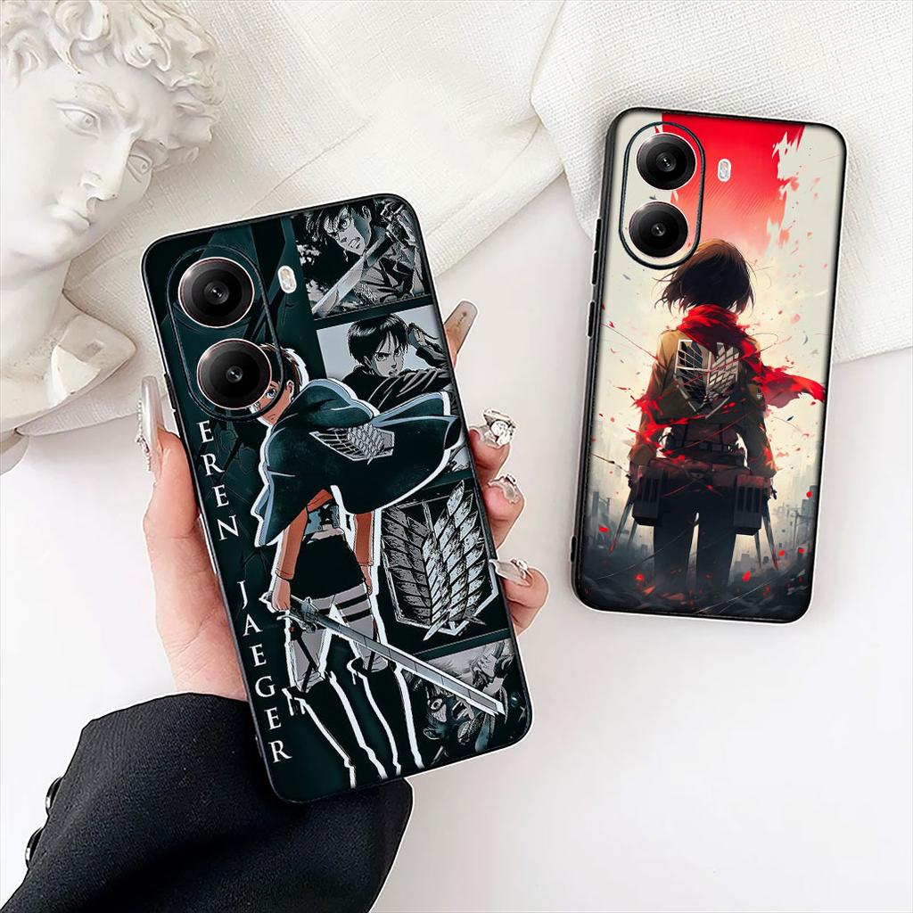 Attack Levi On Eren Titan Jaeger Phone Case for Xiaomi Poco C85 C65 C75 X7 X6 M6 M8 F7 F8 Ultra F6 Pro Cover Casing