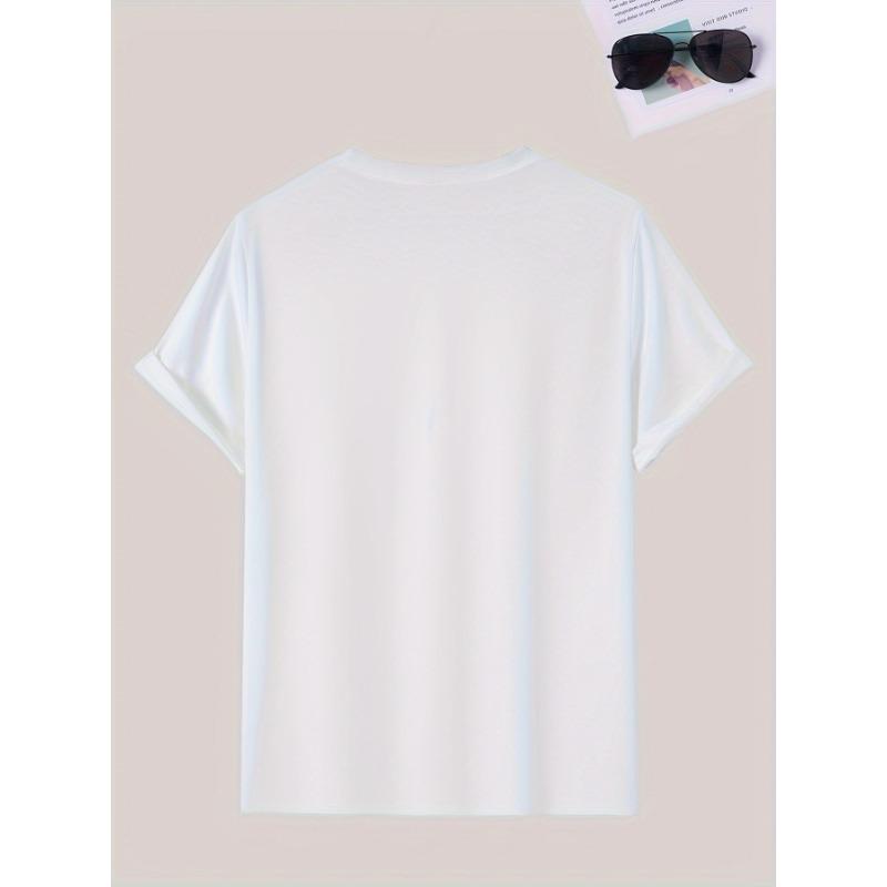 European Size Summer Men's Fashion Pattern Short-Sleeve T-Shirt with Letter Print