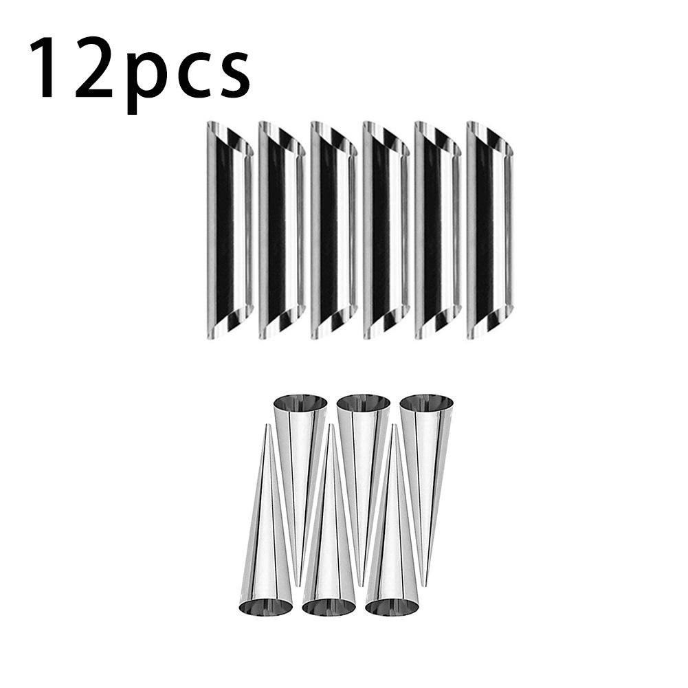 Stainless Steel Croissant Cone Mold Set for Filled Pastries