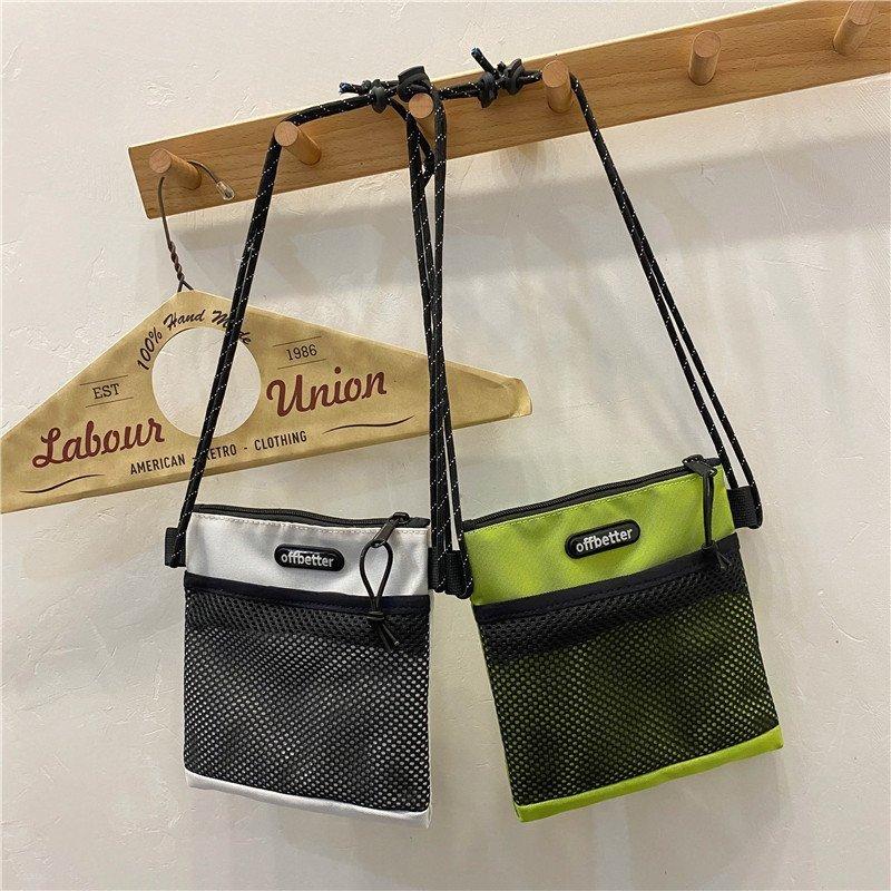 Urban Minimalist Nylon Messenger Bag For Men With Zipper Closure For Daily Use