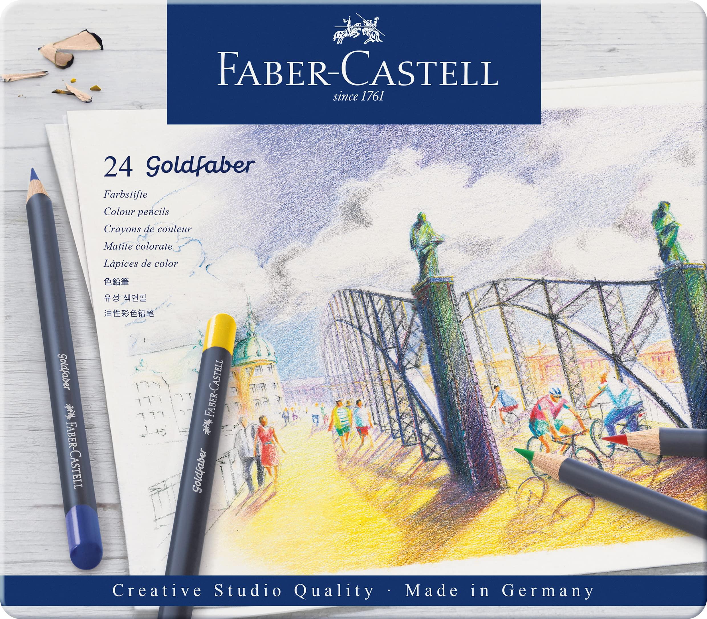 

Faber-Castell Goldfaber Colored Pencil Set, 24 Colors in a Tin, 114724
