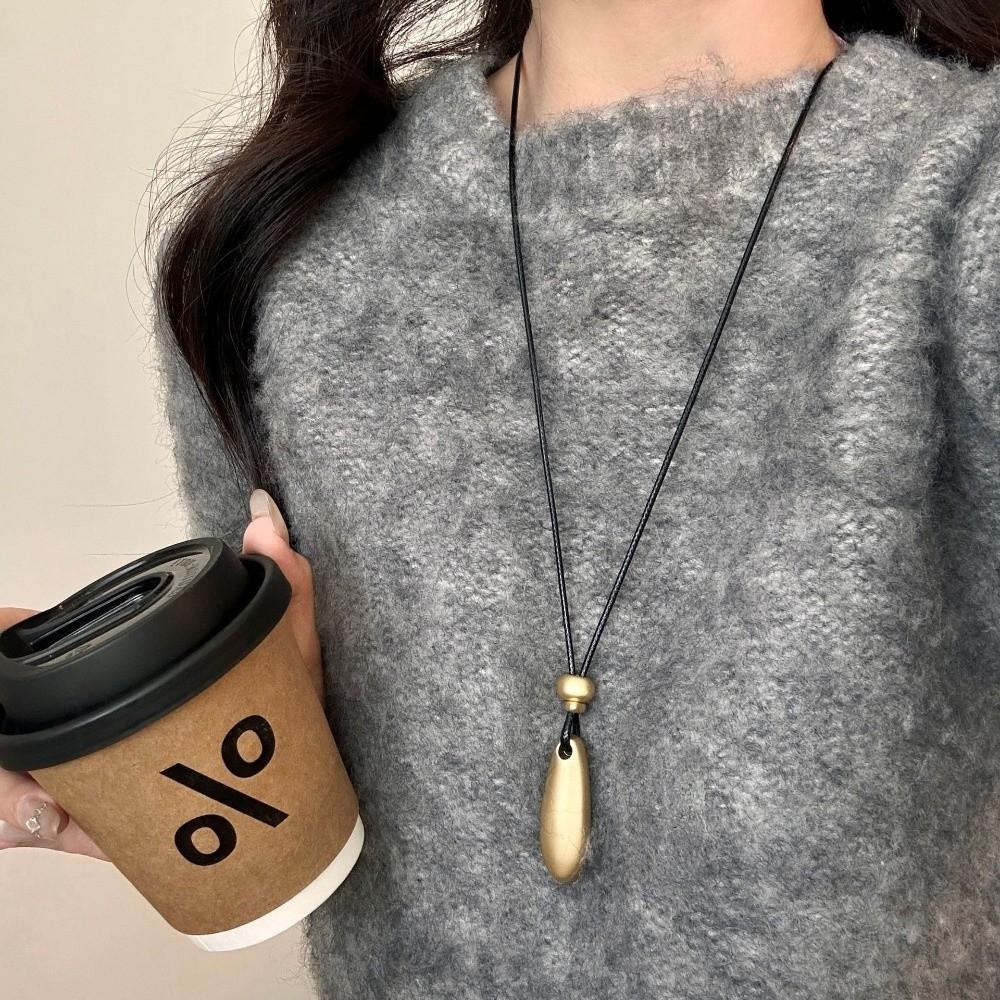 Water Drop Shaped Drop Shaped Necklace Metal Long Clavicle Chain Simple Long Necklace  Outdoor