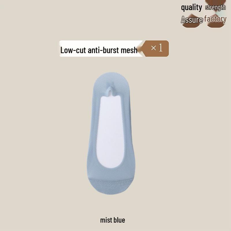 Women's Non-Slip Low-Cut Mesh Socks - Summer Thin, Anti-Slip, Shallow Mouth Design