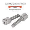 Chrome-Plated Knurled Cross-Head Thumbscrew, Iron Flat Head, M5 Bolt Screw, Large/Small Cap Options