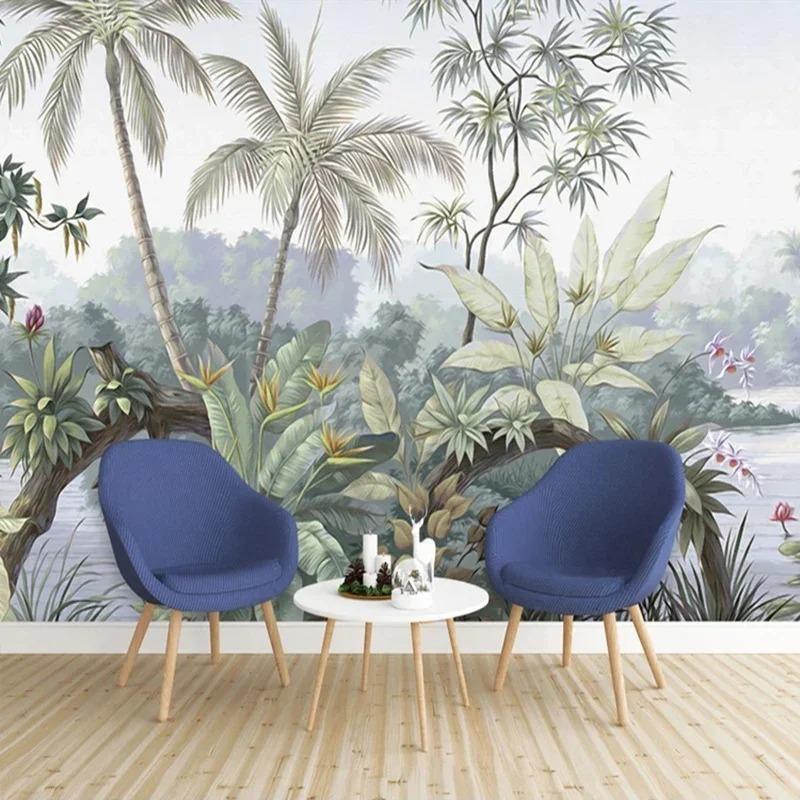 3d Retro Pastoral Wall Paper Rain Forest Wallpaper Living Room Tv Sofa Background Wall Mural