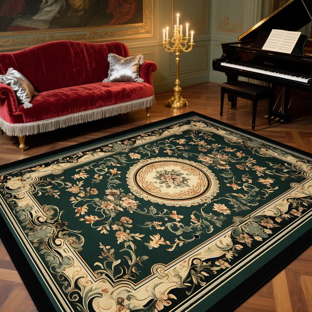 Luxury Living Room Rugs European Style Decoration Home Music Room Sofa Large Carpets Bedroom Cloakroom Fluffy Soft Mat Bedside