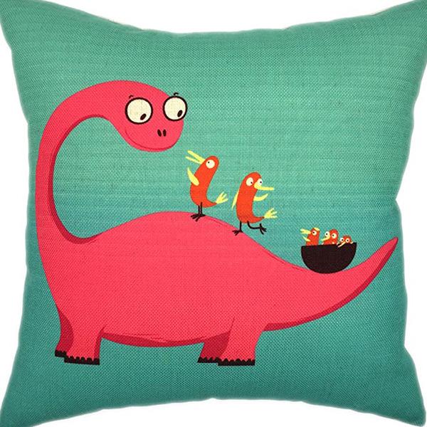 Nordic Cartoon Animal Pillow Cover Cute Printed Linen Pillow Home Ornament Sofa Car Premium Durable Quality Useful