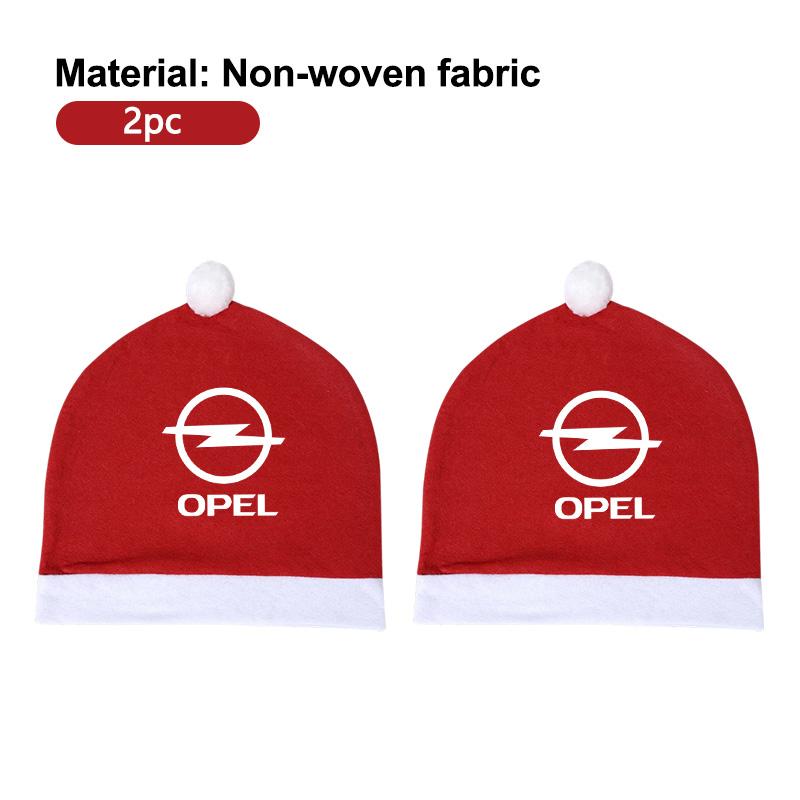 Retractable Christmas Holiday Decoration Car Logo Headrest Cover For Opel Astra Insignia Corsa Zafira Meriva Mokka Vivaro Vectra