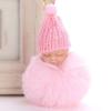 Entzückender schlafender Babypuppen-Schlüsselanhänger mit weichem künstlichem Kaninchenfell für Taschen und Schlüssel