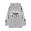2023 Cross-border spider web zipper foreign trade sweater street tide spring and autumn hoodie American retro casual coat women