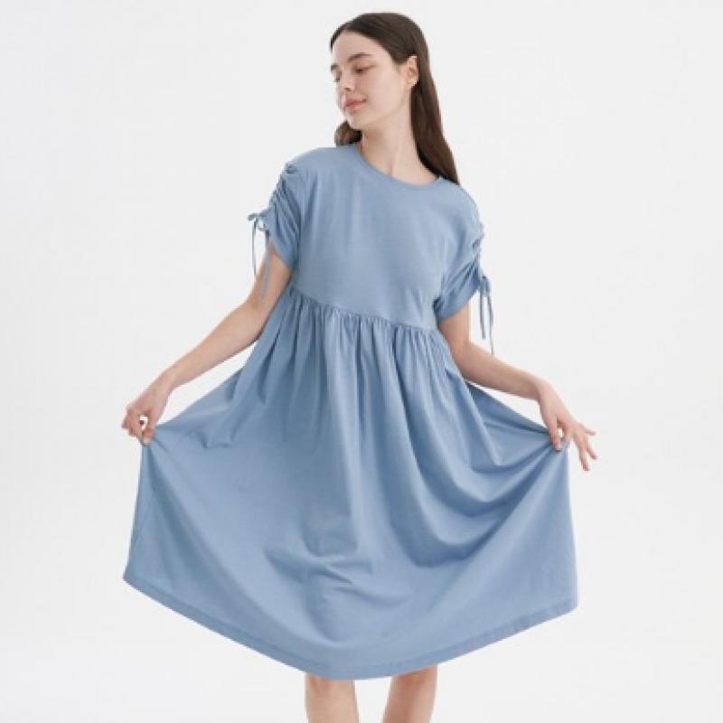 2nd Skin Cotton String Short Sleeve Long Dress 79 000 Won Newsd2300