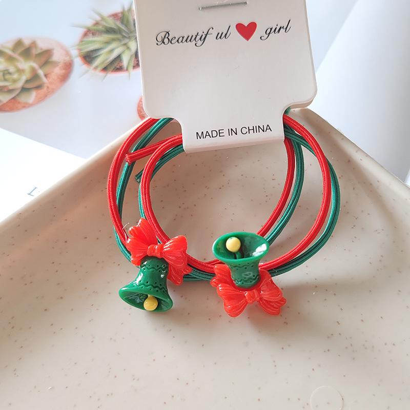 2024 Christmas Santa & Reindeer Hair Ties - High Elasticity (2-Pack)
