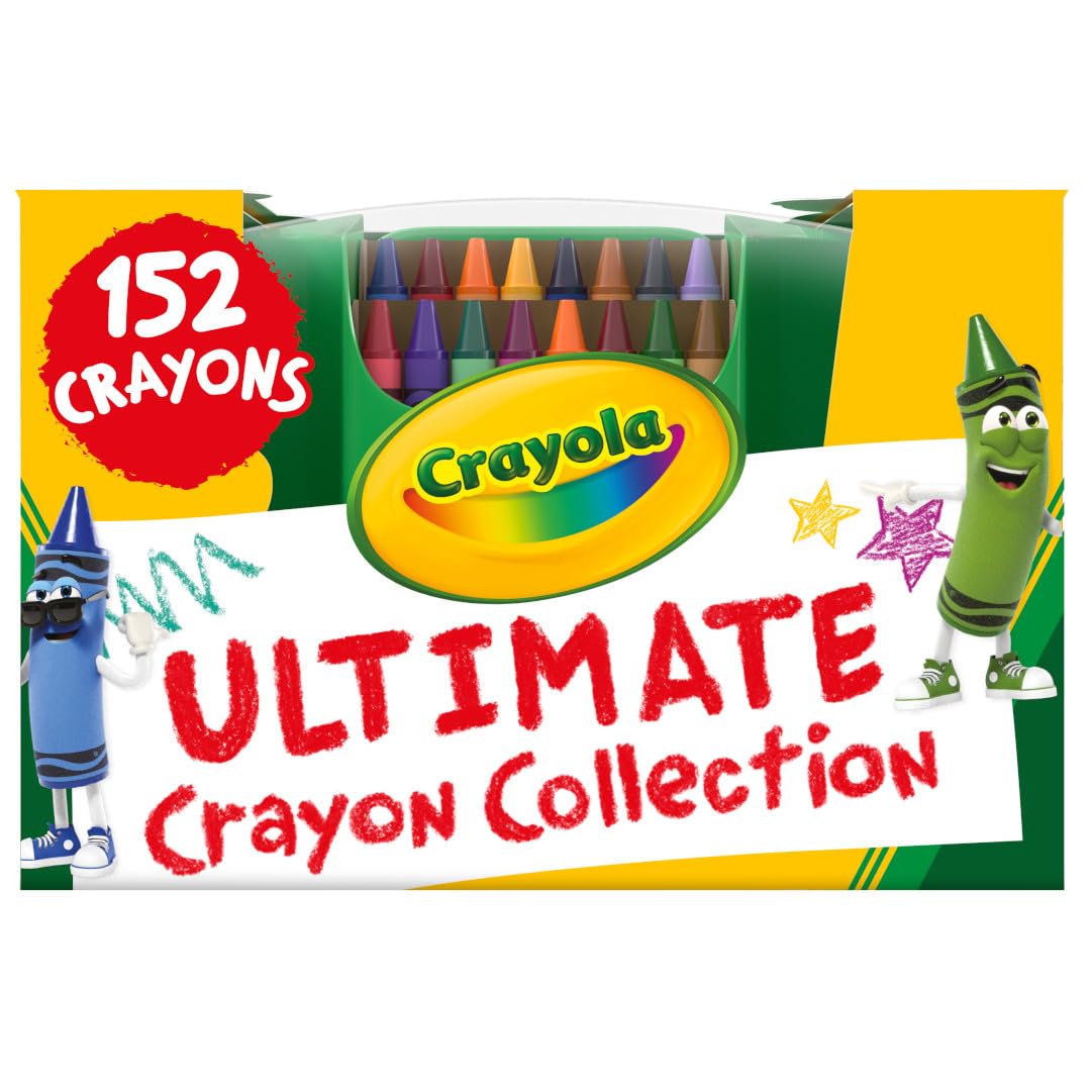 Crayola Ultimate Collection Crayons Set with Case Sharpener Authentic Product 152-Color & (520030) -