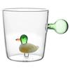 Cute Glass Cup Italy Famous Design Animal Glassware Drink Tumbler Milk Water Teacup 300ml Clear Niche Coffee Mug Dropshipping