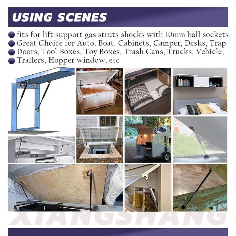 10MM Ball Stud Mounting Bracket for Universal Gas Spring Struts Lift Support Shock Prop Steel  2 Pack 4 Pack