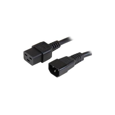 Manhattan C14/C19 2m Black Power Cord / Extension Cord