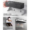 Self Adhesive Storage Rack, Wall Mounted Plastic Shelf Organizer for Bathroom Accessories and Hardware