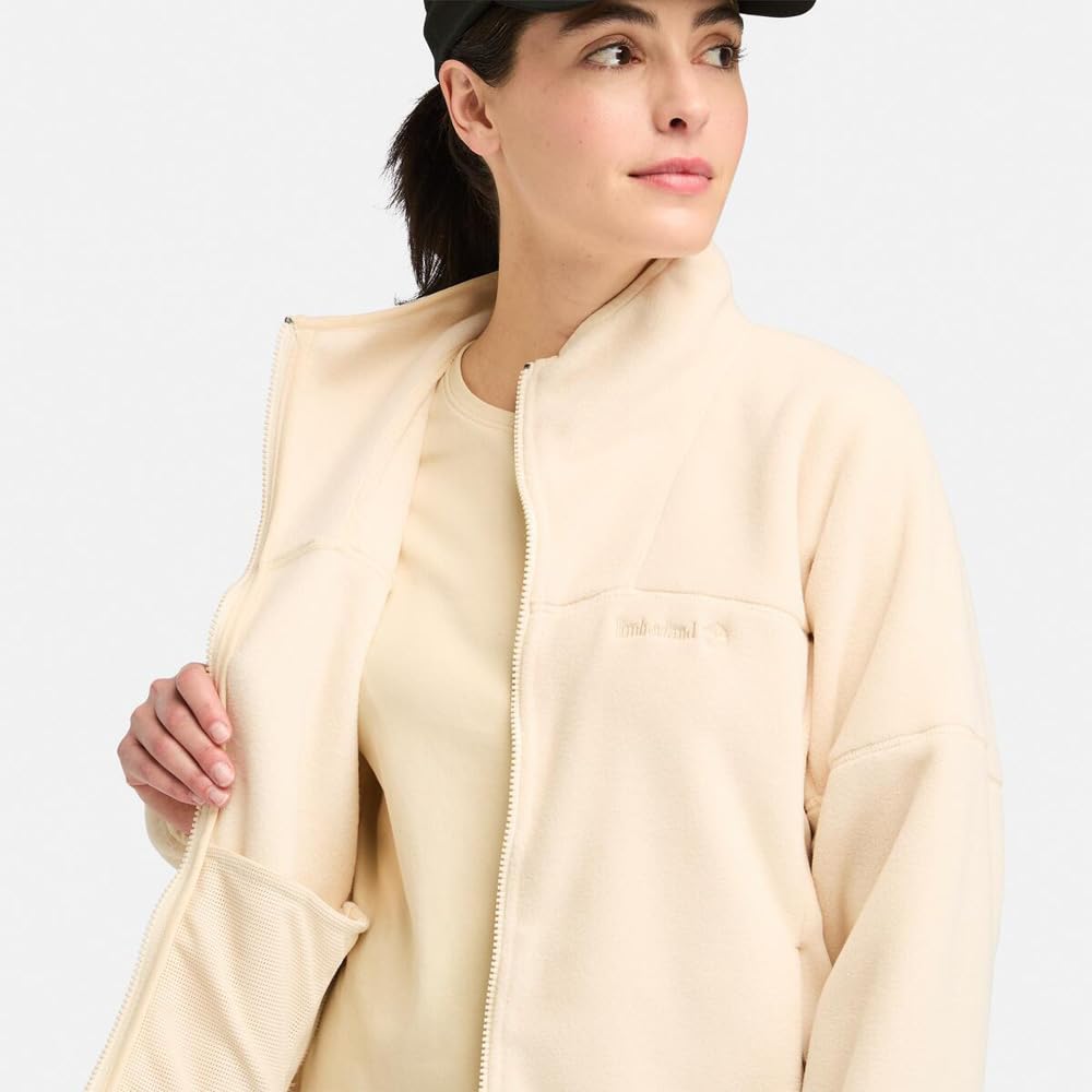 Timberland Women's Polartec® Full-Zip Fleece, Angora, Size S (TB0A5ZF7EFL1)