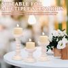 3Pcs Wood Candle Holders Vintage Decorative Candlestick Holder Candle Stand for Pillar Home Decor for Fireplace Party Supplies