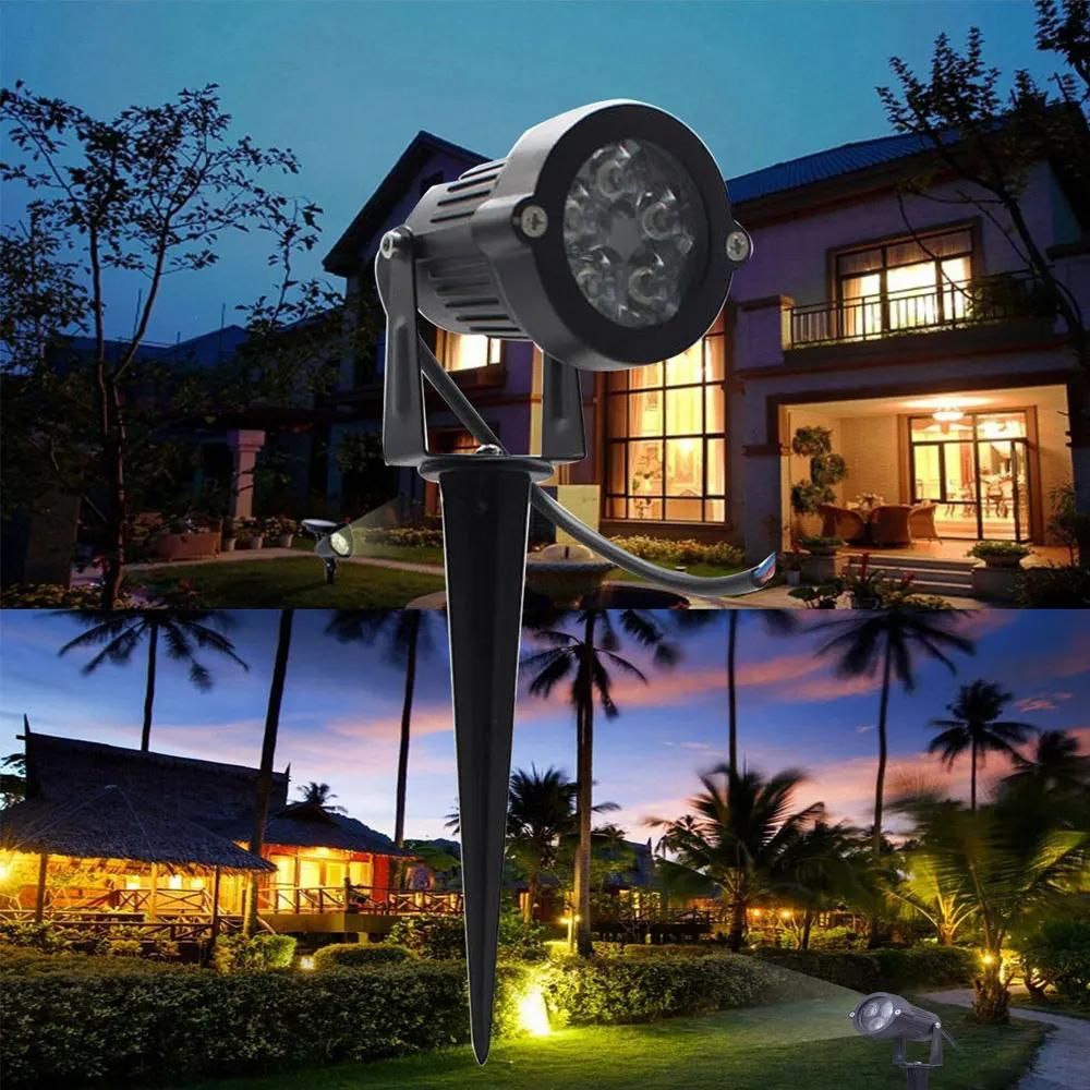 9W Waterproof LED Lawn Lights 12V Outdoor Light Landscape Lamp Yellow Spot Exterior Garden Ornaments Decoration Lighting Terrace
