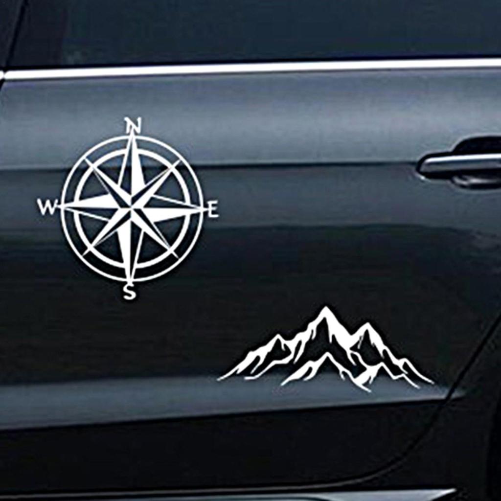 Car Body Sticker, Mountain Sticker for Car, Car Door Decal, Car Decoration Sticker- 4X