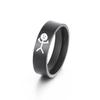 Titanium Steel Hip Hop Doodle Rings for Man Simple Trend Funny Middle Finger Stickman Couple Party New Gift Jewelry