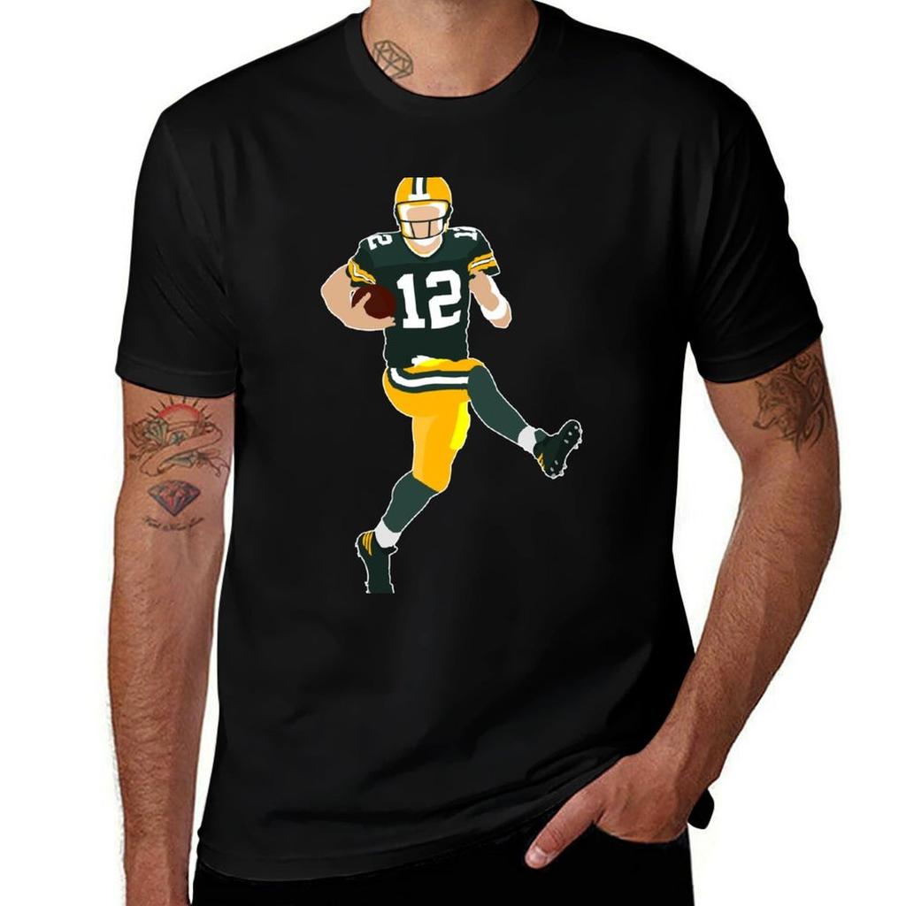 Green Bay Quarterback Tshirt Work Wear Short Sleeve Tshirt