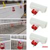 25mm PVC 3-way Tube Steel Ball Drinking Nozzle Chicken Straight-Through Waterer Stainless Steel Nipple 360 Degree Water Out 5Pcs