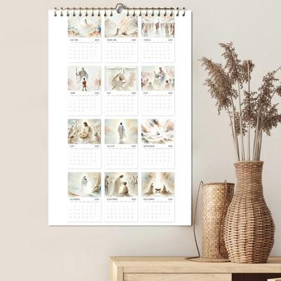 2025 Wall Calendar Christian Bible Stories 12 Months Wall Calendar with Hook Hangable Wall Funny 12 Month Calendar Home Decor