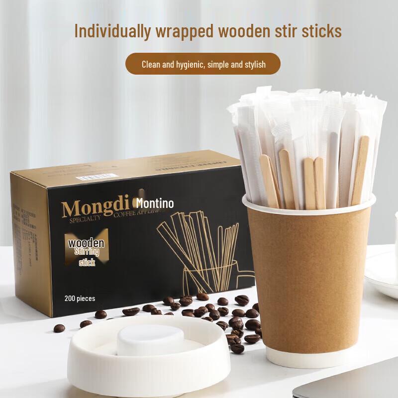 Mongdio Disposable Wooden Coffee Stirrers