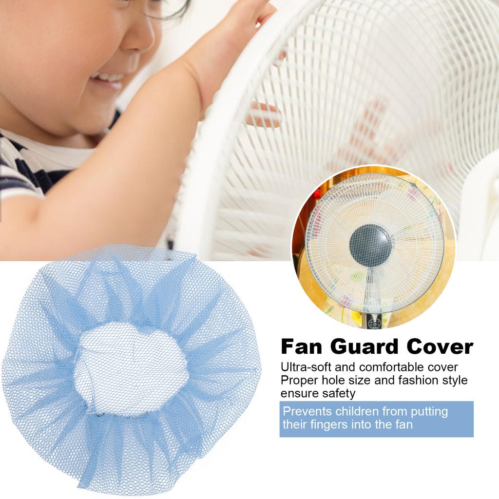 Electric Fan Guard Dust Cover Dustproof Baby Safety Washable Fan Protection CoverBlue