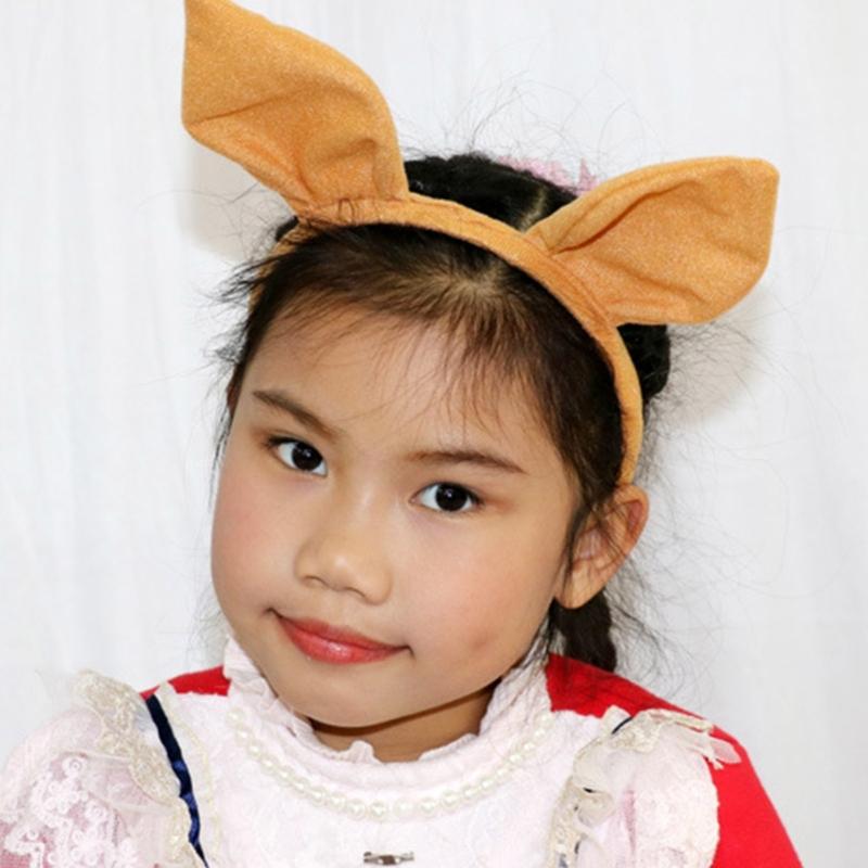 Kangaroos Costume Set Kangaroos Ear Headbands Tail Snout Glove Animal Cosplays Costume for Halloween Christmas Party