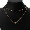 New Lady Necklace European And American Simple Temperament Fashion Double-layer Necklace Multi-layer Love Pendant Necklace