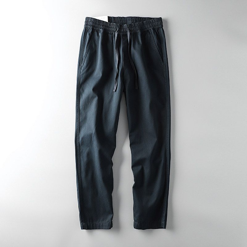 Cattle Goods Autumn and Winter Sanding Export Original Pants Navy Blue L