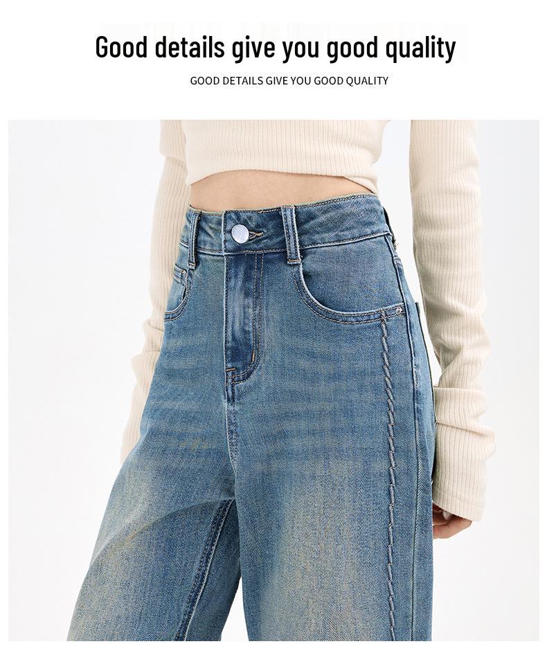 Damen Bestickte Stretch Straight-Leg Jeans - Herbst/Winter Hot Style, Figurformend für Birnenform, Kollektion 2025