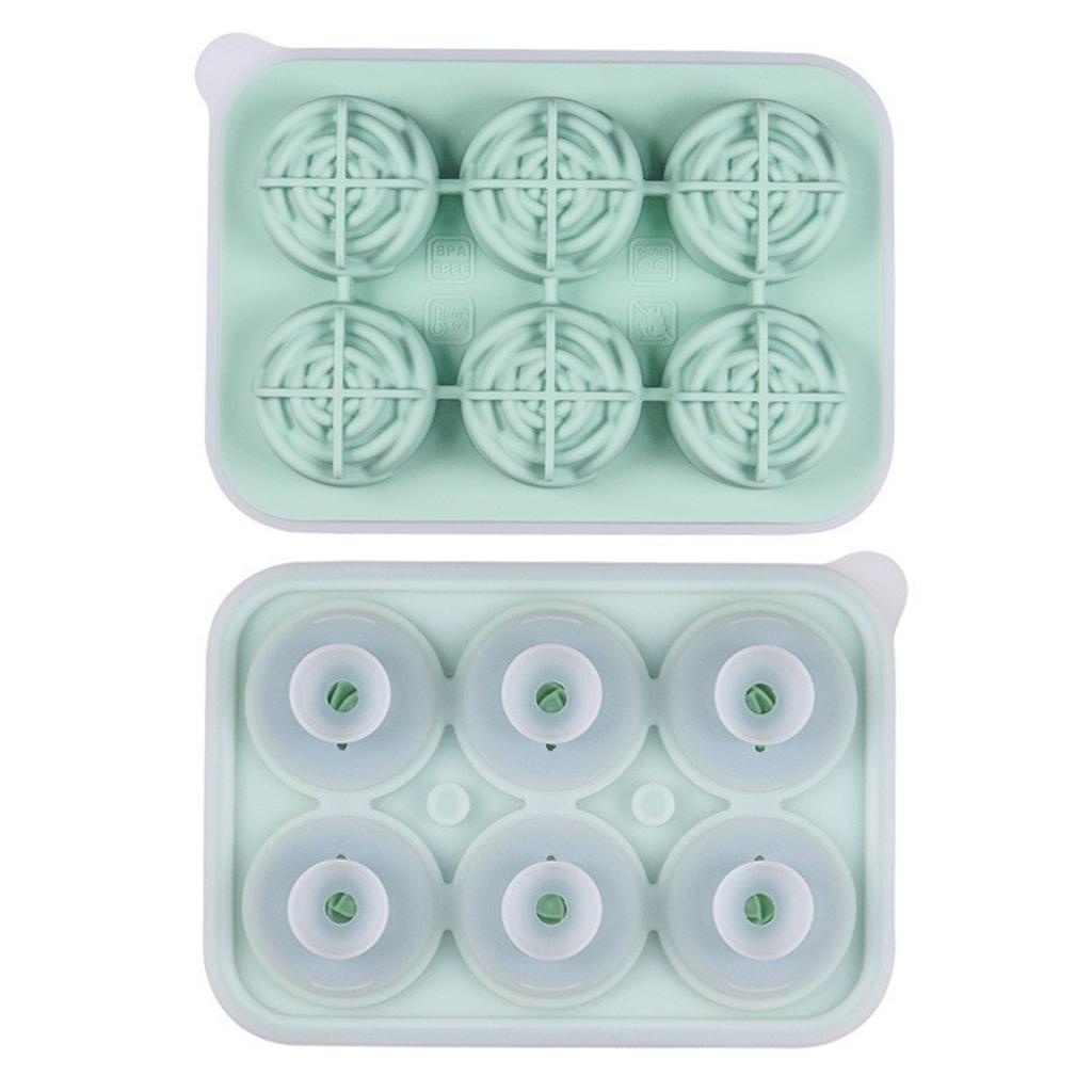 6-Cavity Rose Silicone Ice Cube Mold Easy Demolding Food-Grade For Drinks Desserts Kitchen Tool Stylish Decor Mold
