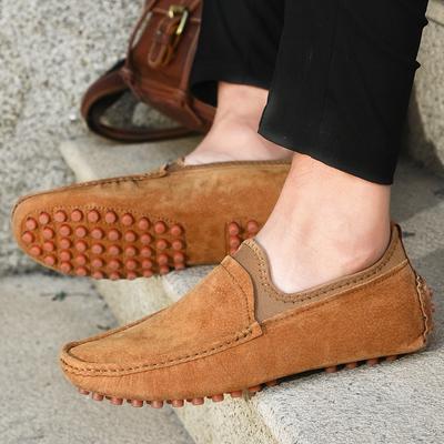 Mode Herren Le Fu Schuhe Luxus 2025 Neu Wildleder Lässige Bootsschuhe Fahrschuh Weiches Lederschuh Zapatos Markenwerbung Flache Schuhe