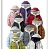 Winter couple hooded cotton-padded jacket new thickened casual loose flow warm cotton-padded jacket solid color versatile cotton-padded jacket