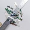 Natural Abalone White Mother-of-Pearl Double-Hole Oval Pendant for DIY Hairpin & Necklace