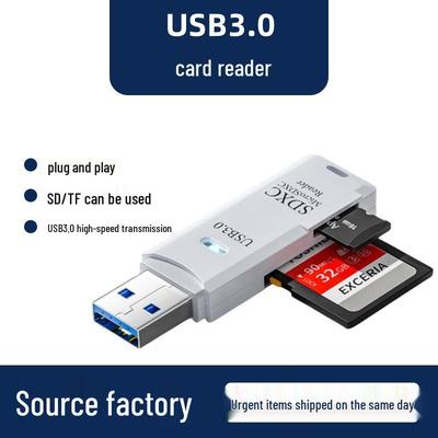 קורא כרטיסים רב-תכליתי USB 3.0 במהירות גבוהה לכרטיסי SD/TF למצלמה ולמחשב נייד