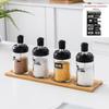 Ceramic Seasoning Jar Set with Bamboo Tray