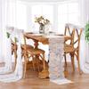 Floral Lace Table Cover Tulle Tablecloth Dining Table Decorations Table Runner  Kitchen Supplies