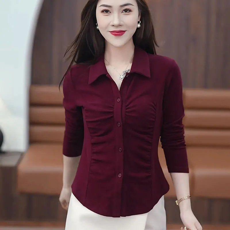 Women's Versatile Long-Sleeved Cropped Base Layer Shirt, 2025 Autumn Design – Tummy Concealing, Slimming, Flattering Top