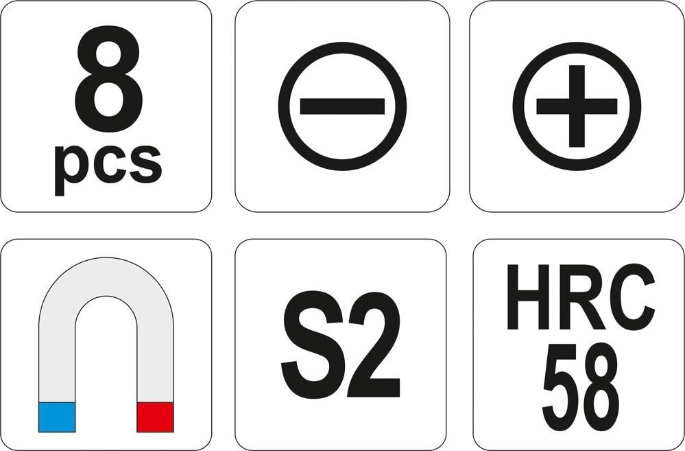 YT-25966 YATO 8-piece screwdriver set