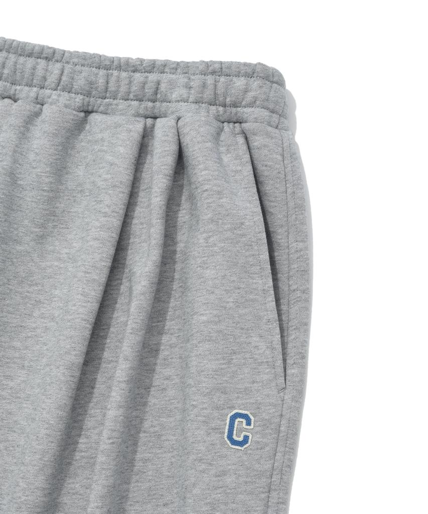 COVERNAT Double-Pleat Real Wide Fit Sweatpants Melange Gray