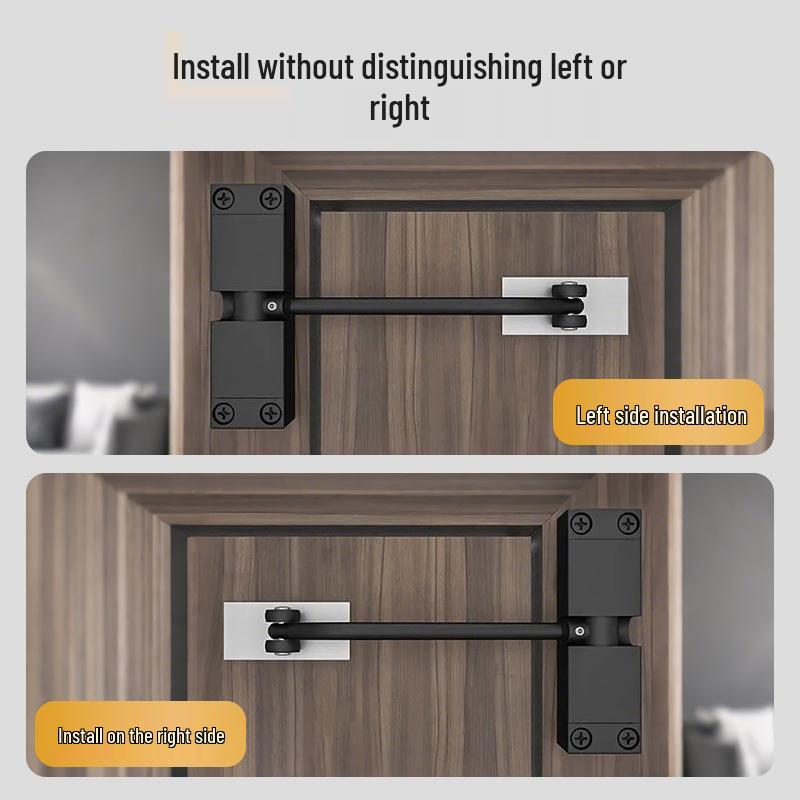 Automatic Wooden Door Closer with Spring Buffer for Smooth Rebound