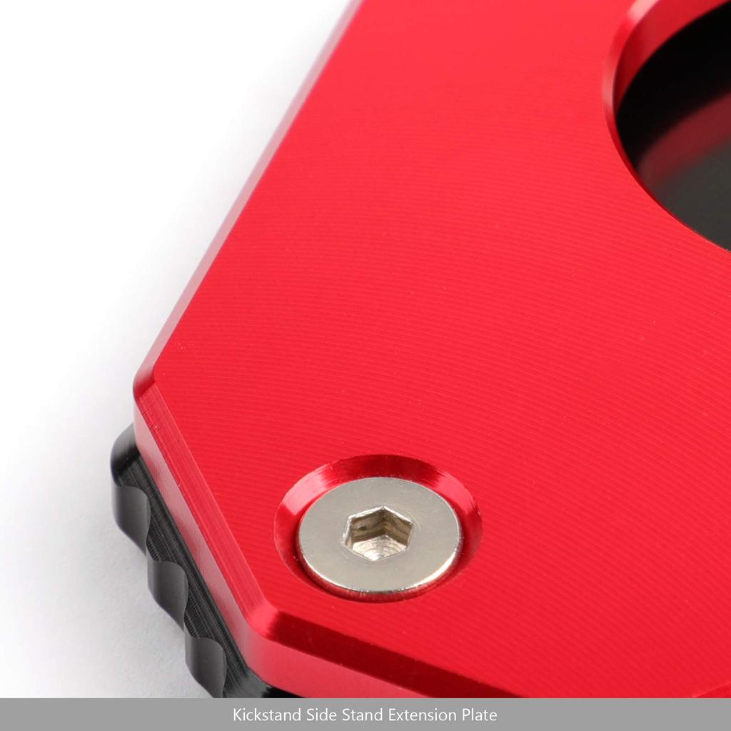 Bruce & Shark Honda CRF250L 2017-19 Exclusive Kickstand Side Stand Stand Stand Plate Extension Aluminum Red
