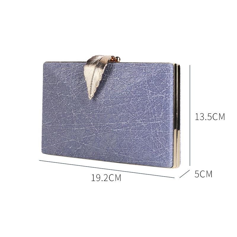 Silver Clutch Luxury Bags Womens  Designer Wedding Purse and Handbags Leaf Shape Hasp Phone Crossbody Bag